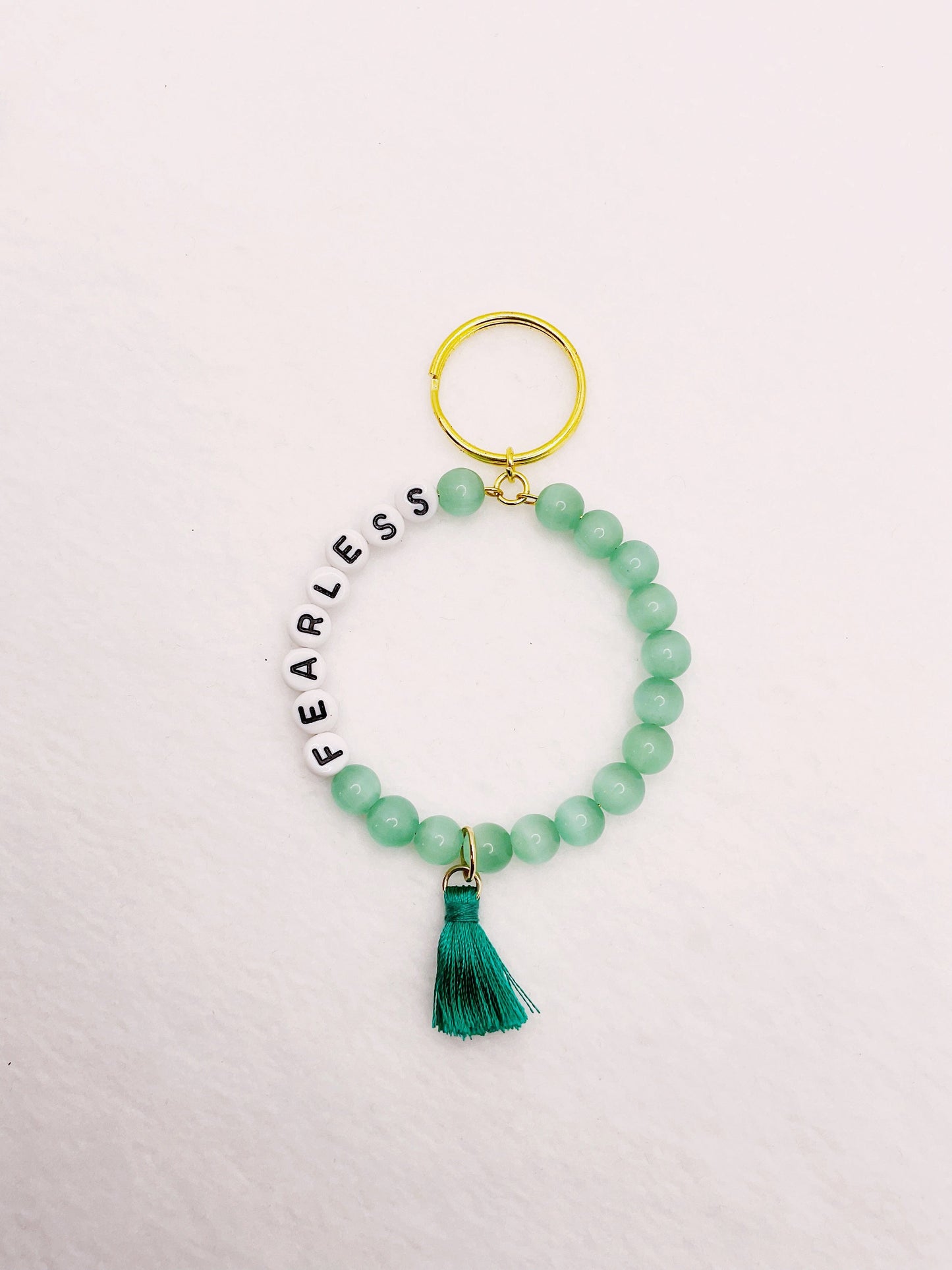 Zuri and Zyla Keychain Fearless Teal