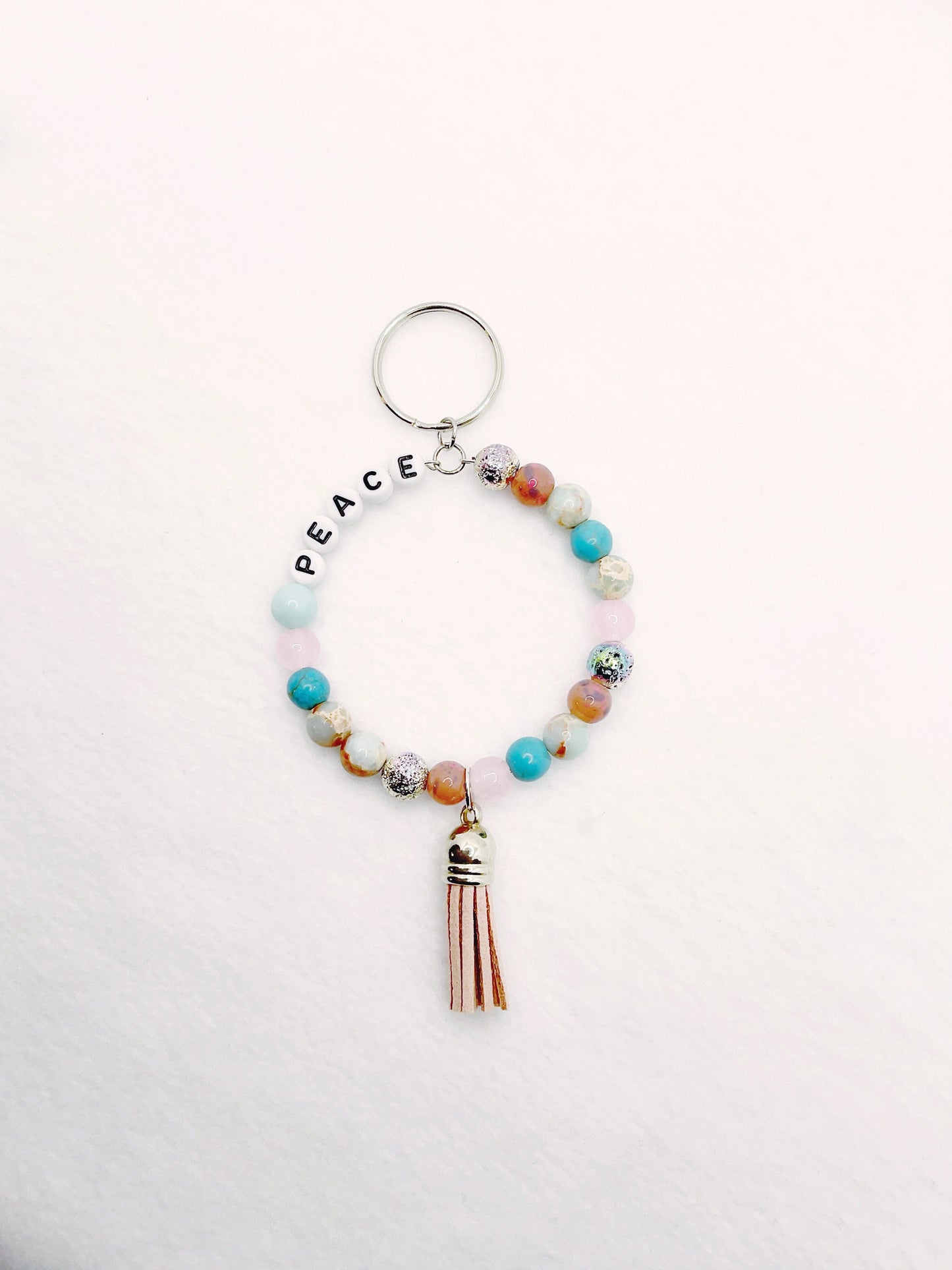 Zuri and Zyla Keychain Multi-color Peace