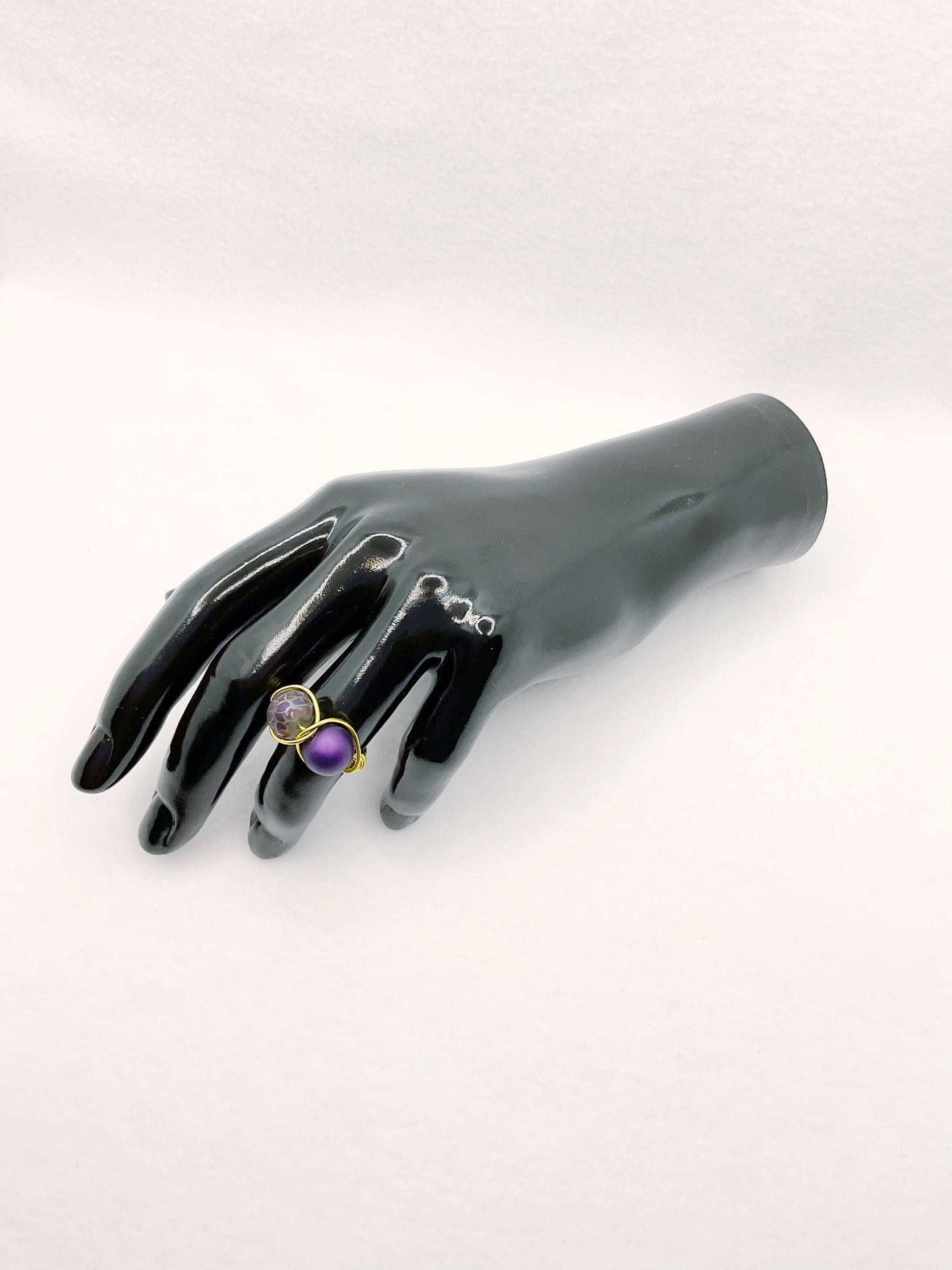 Zuri and Zyla Rings Two Tone Purple Tonya Ring