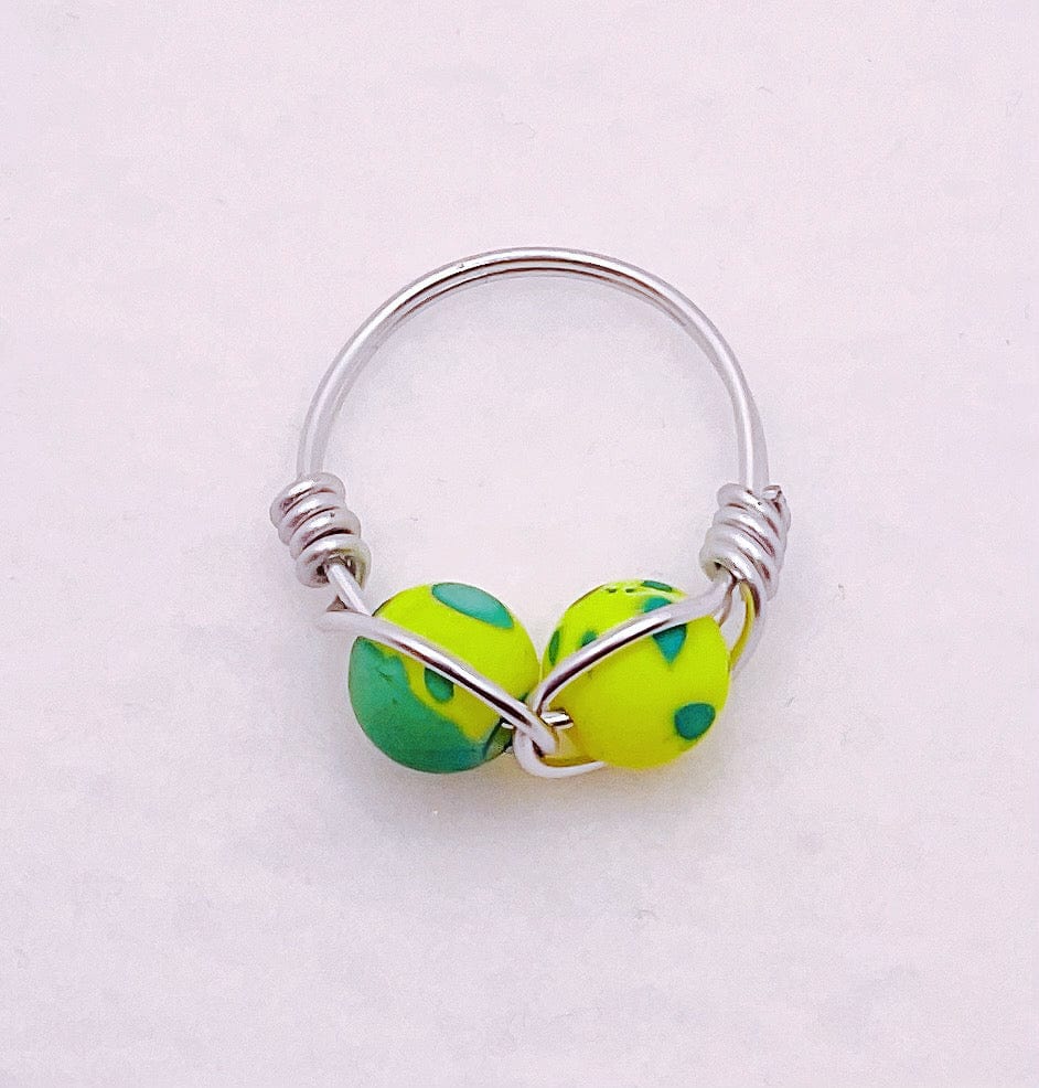 Zuri and Zyla Teal and Lime Tonya Ring