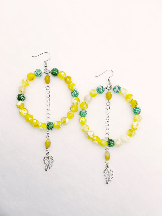 Zuri and Zyla Earrings Lemon and Lime Hoops