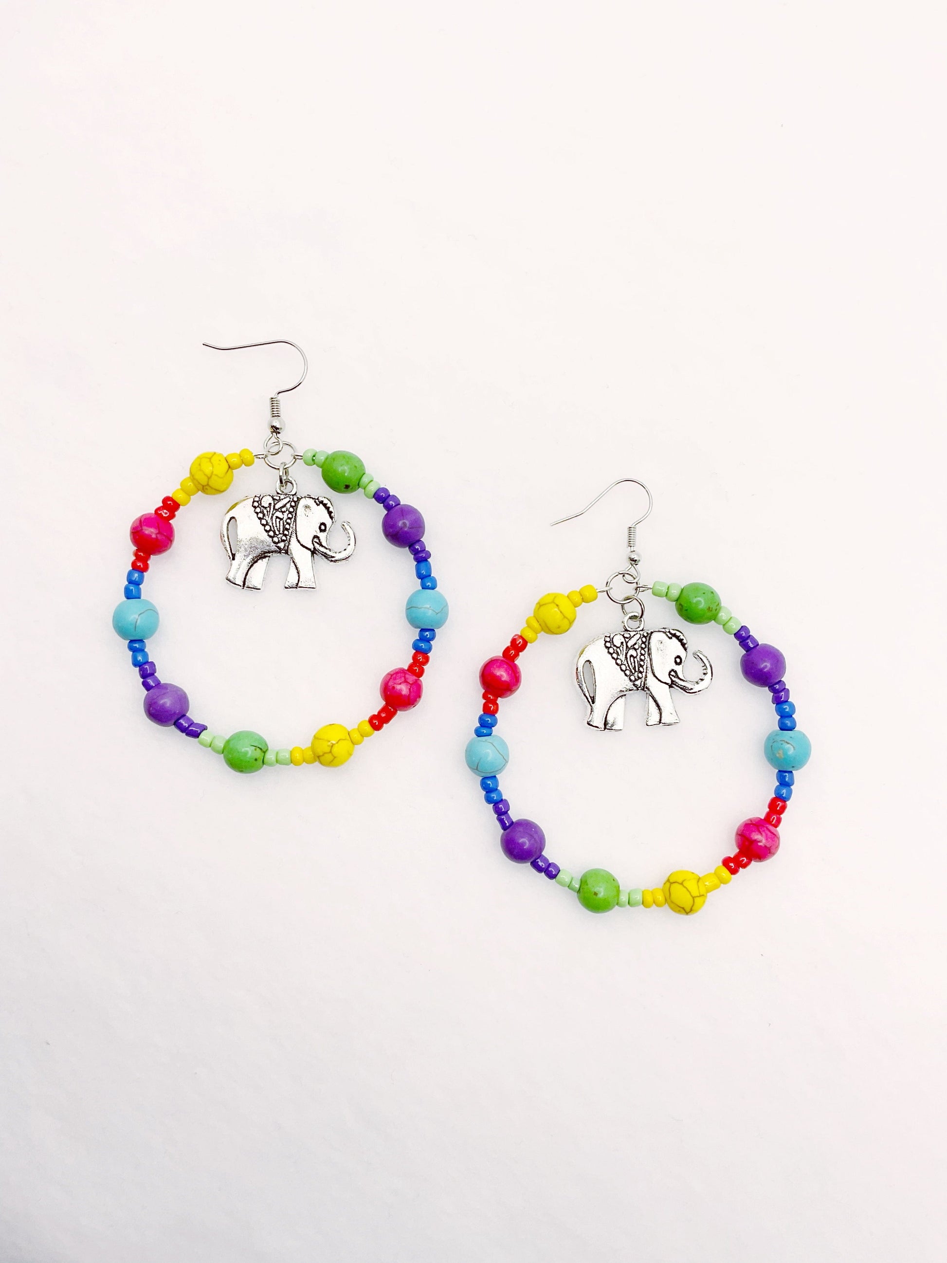 Zuri and Zyla Earrings Rainbow Hoops