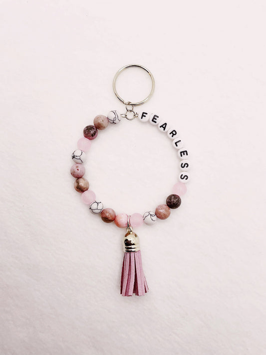 Zuri and Zyla Keychain Fearless Shades of Pink