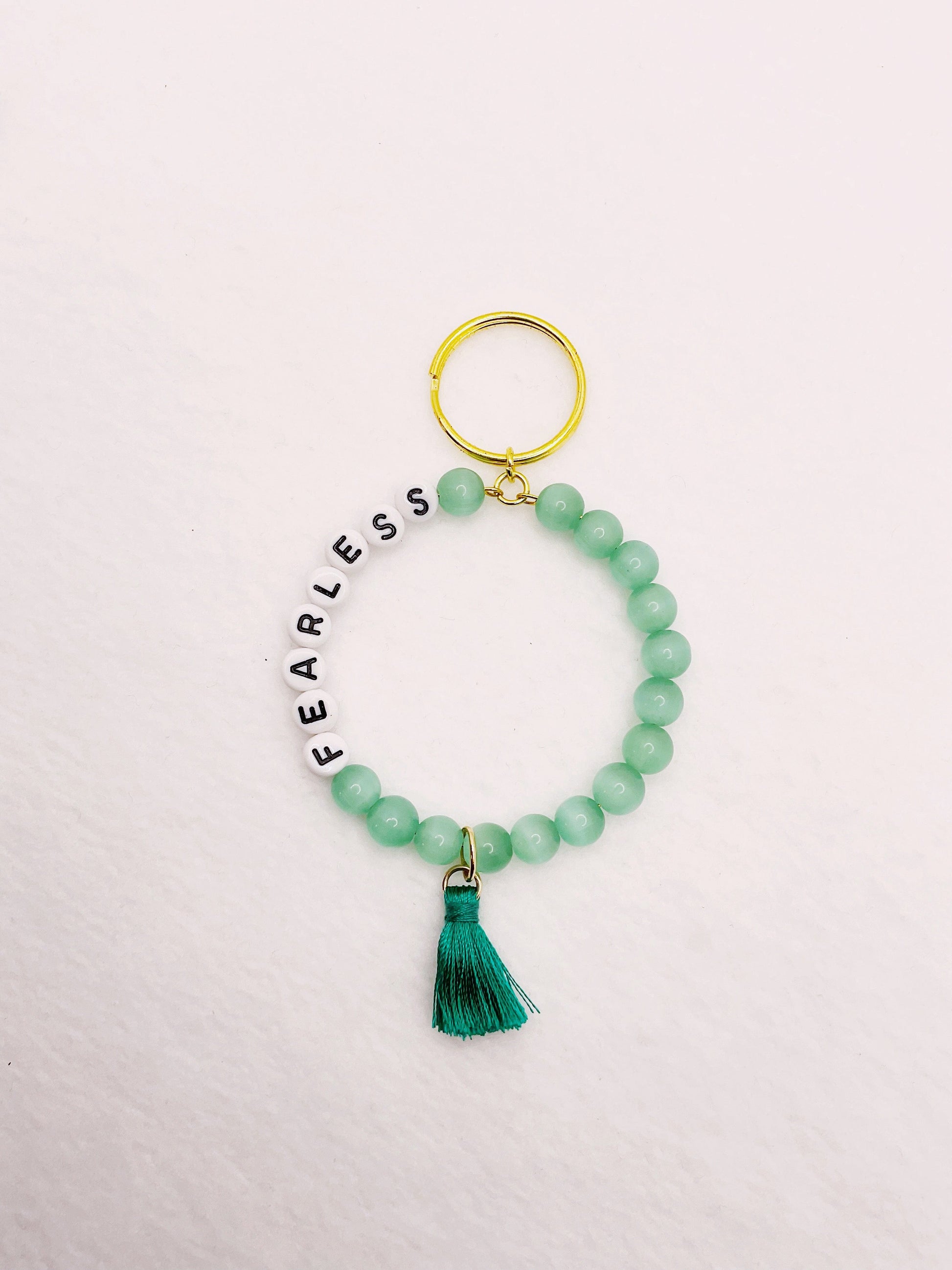 Zuri and Zyla Keychain Fearless Teal