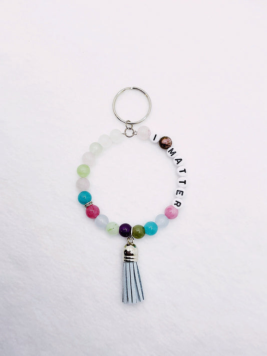 Zuri and Zyla Keychain I Matter in Multi-colors