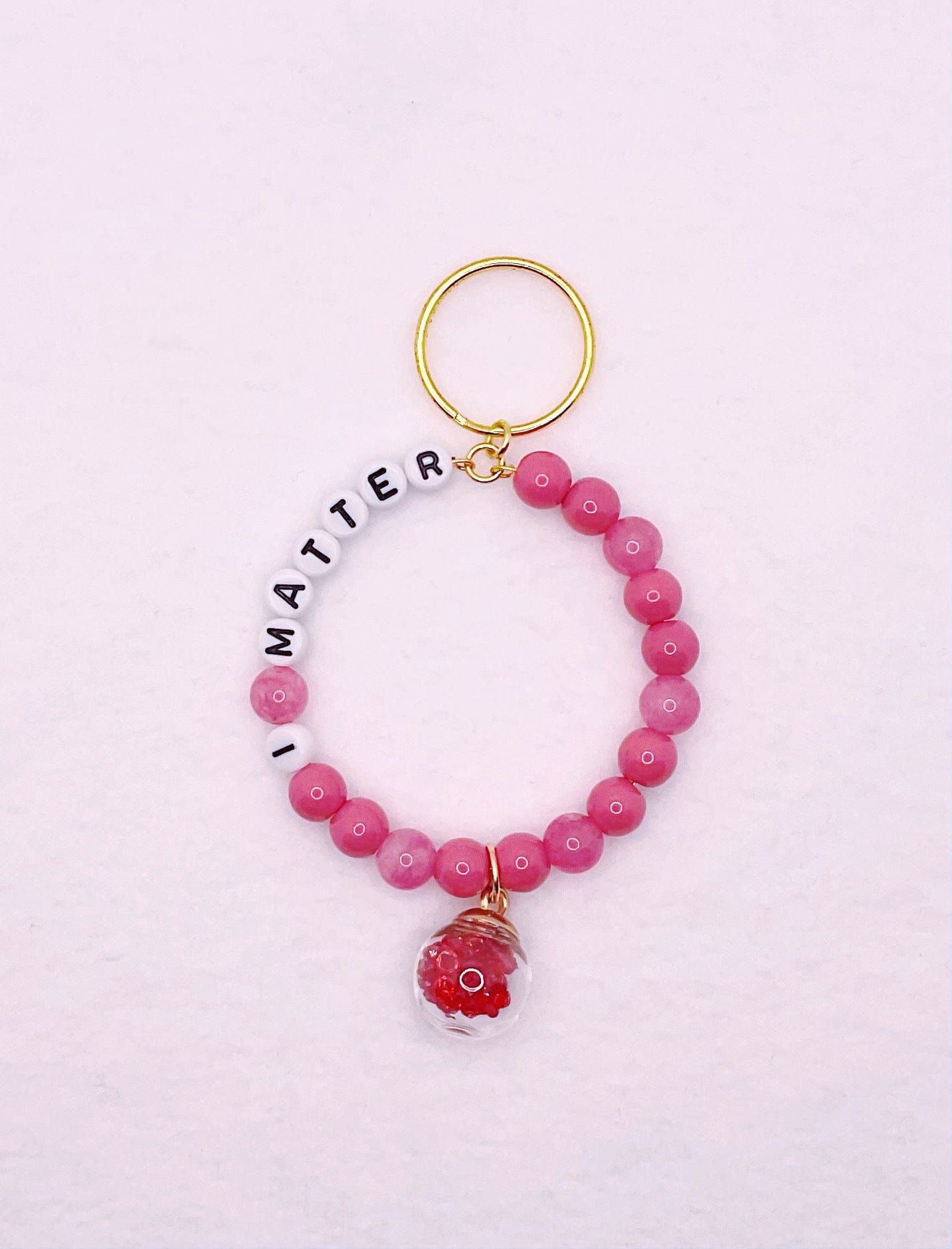 Zuri and Zyla Keychain I Matter Pink