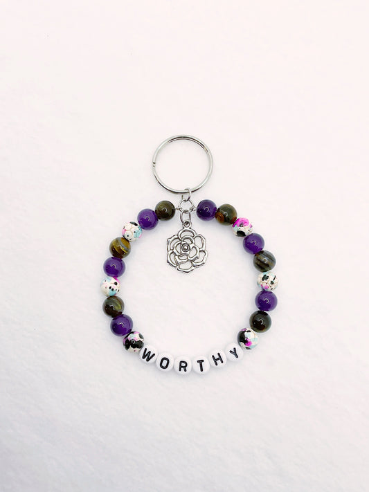 Zuri and Zyla Keychain Rose Worthy