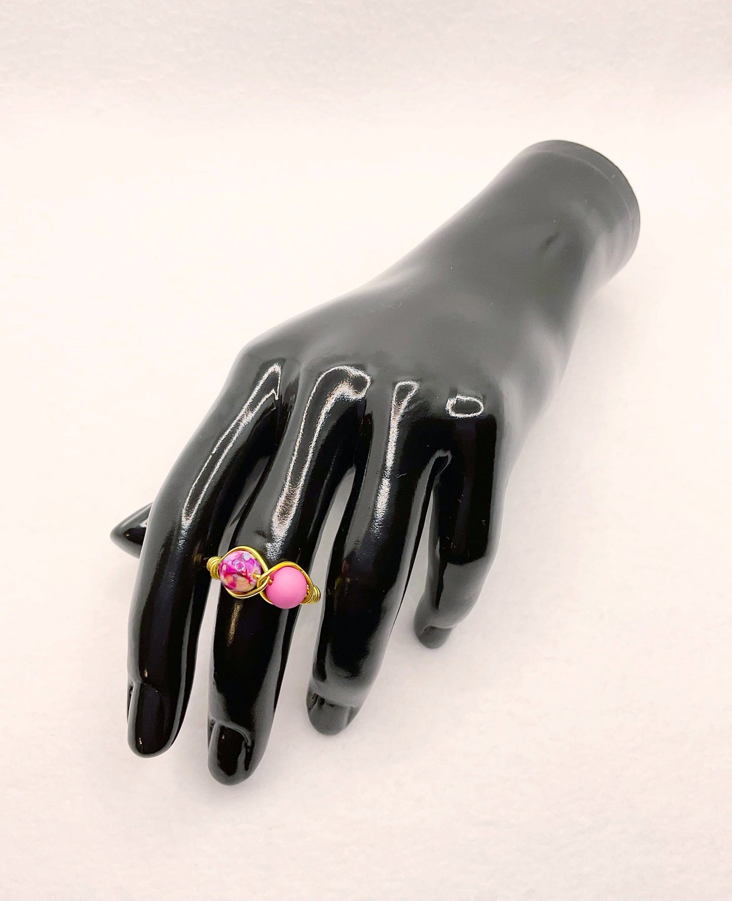 Zuri and Zyla Rings Two Tone Pink Tonya Ring