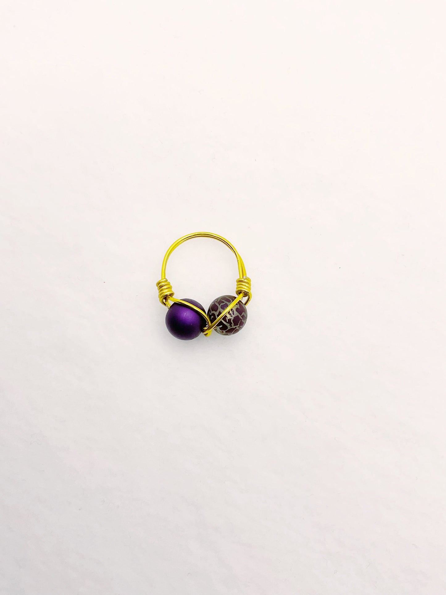 Zuri and Zyla Rings Two Tone Purple Tonya Ring