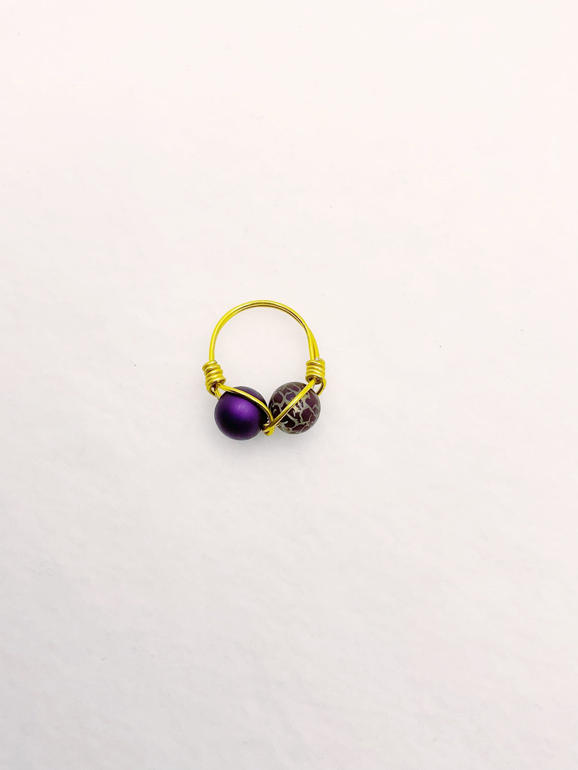 Zuri and Zyla Rings Two Tone Purple Tonya Ring