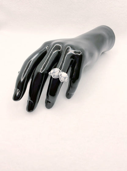 Zuri and Zyla Rings White Marble Tonya Ring