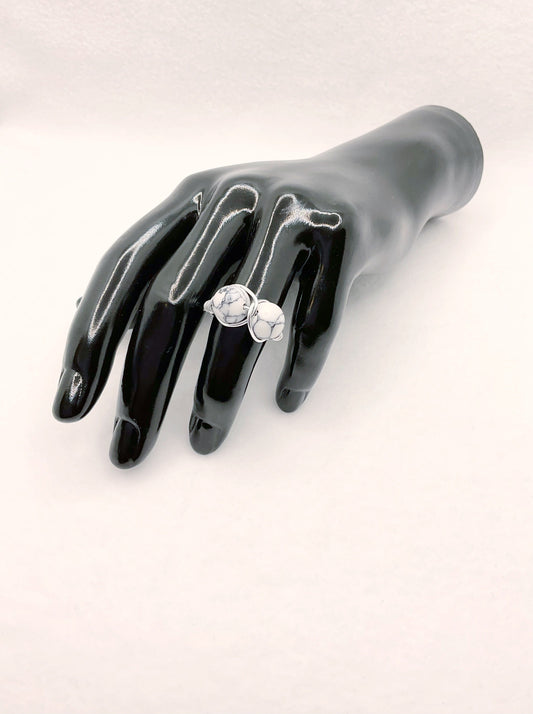 Zuri and Zyla Rings White Marble Tonya Ring