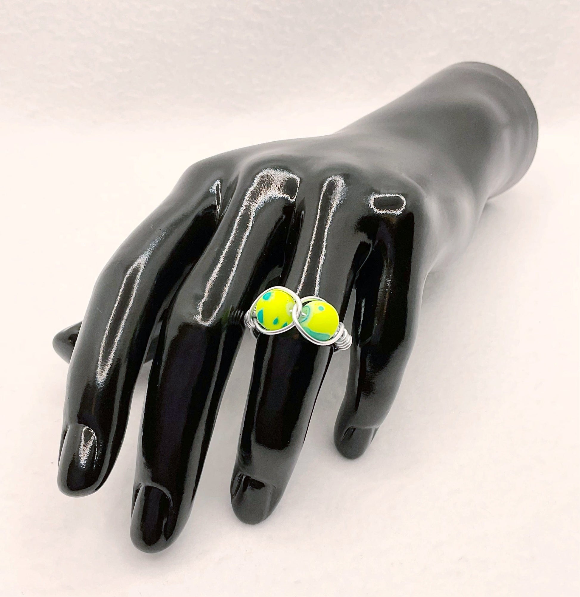 Zuri and Zyla Teal and Lime Tonya Ring